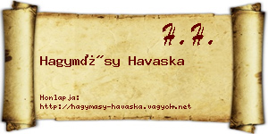 Hagymásy Havaska névjegykártya